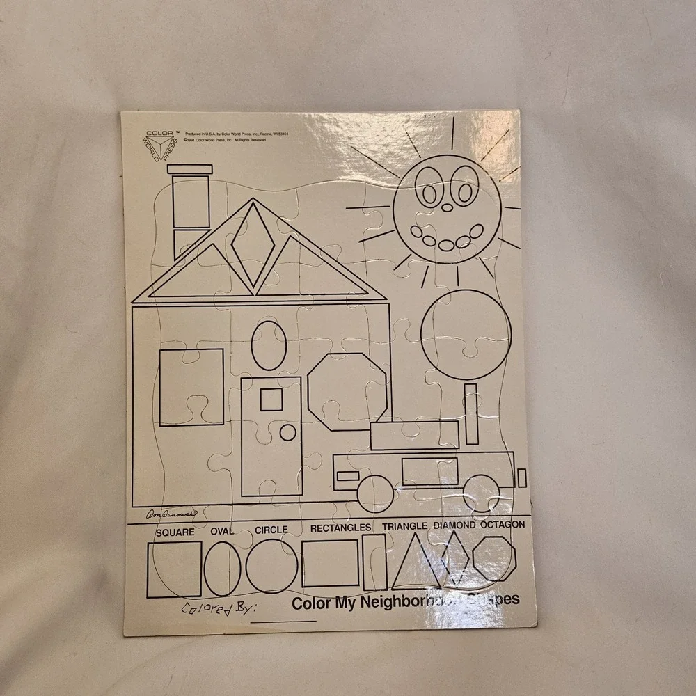 Color N' Wipe Wipe Off‎ Puzzle Set 1991 Color World Press Vintage RARE